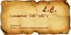 Leimeter Cézár névjegykártya